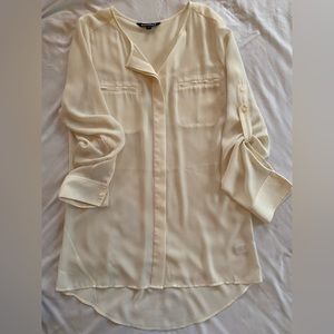 banana republic button down • size small • cream
